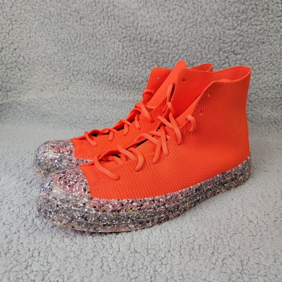 Converse Chuck 70 Renew Knit Orange‎ Recycled High Top Sneaker Mens 10 Womens 12 - Picture 4 of 11